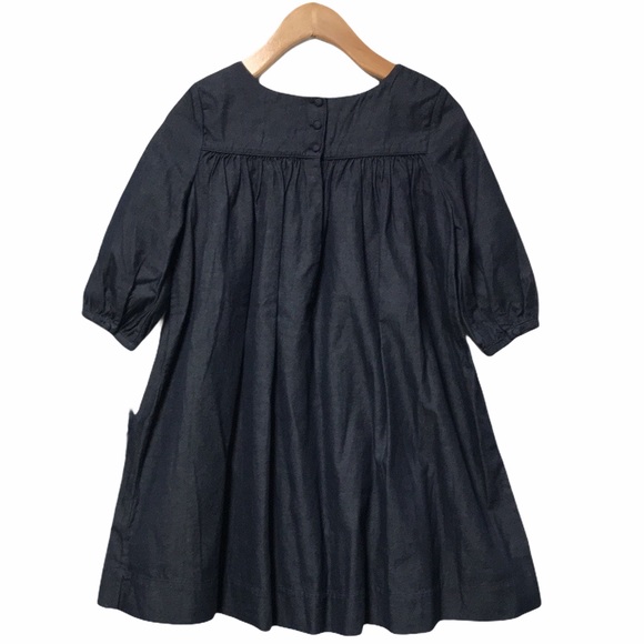 SOLD 🎄NWT POLO RALPH LAUREN Navy Blue Embroidered Dress - Picture 3 of 9